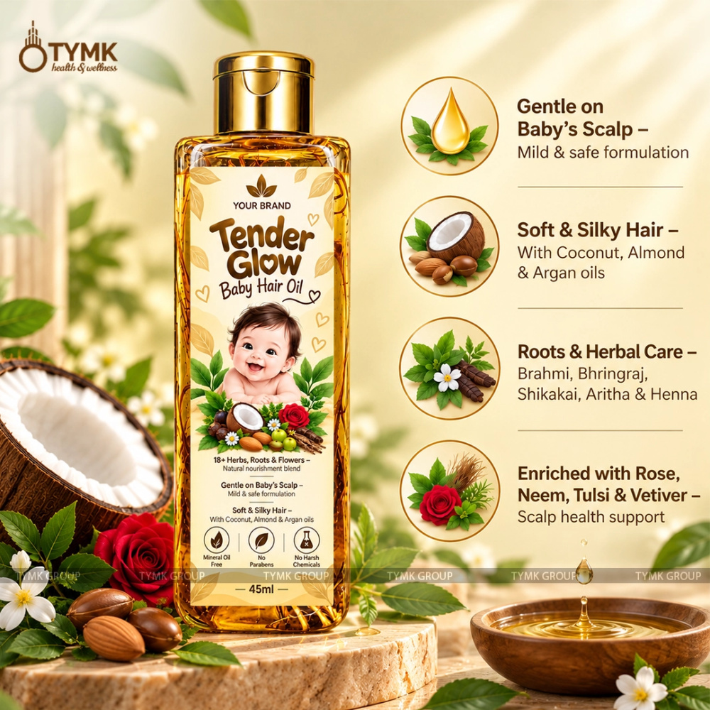 Tender Glow Baby Hair Oil (LLP/ Mineral Oil Free)