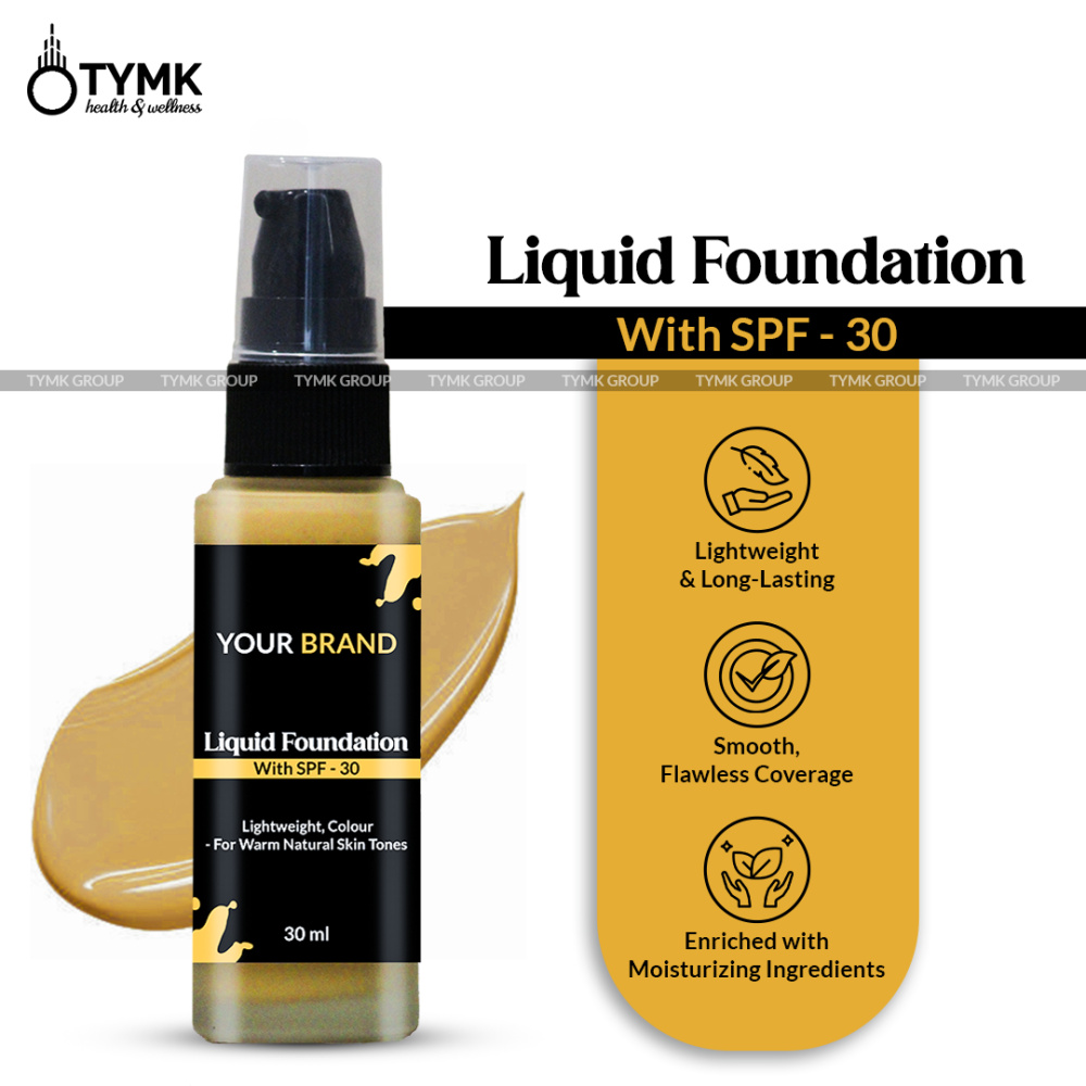 Liquid Foundation (With SPF - 30) - Lightweight ( 🎨 Warm Natural Skin Tones)