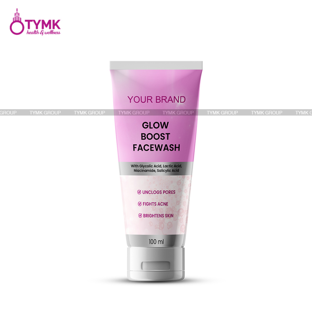 Glow Boost Facewash With Glycolic Acid, Lactic Acid, Niacinamide, Salicylic Acid