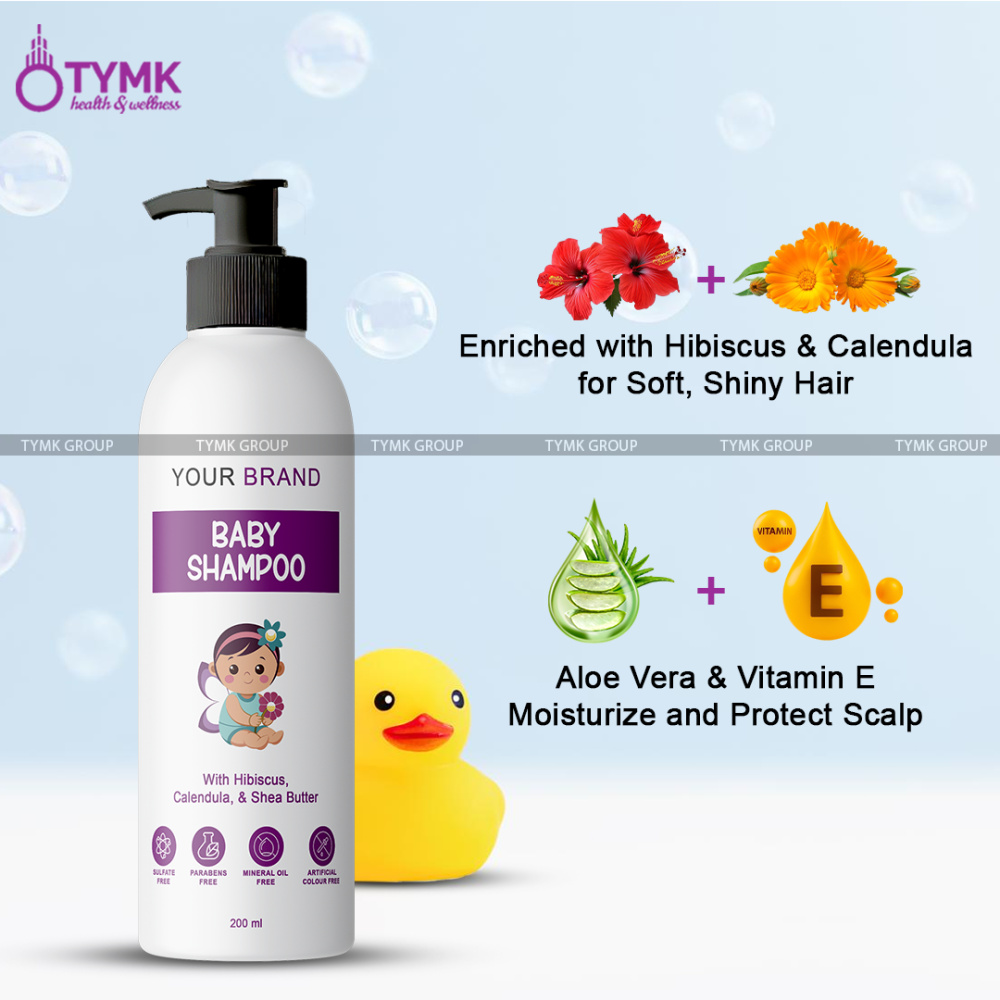 Baby Shampoo (Sulfate Free- With Hibiscus, Calendula, & Shea Butter)