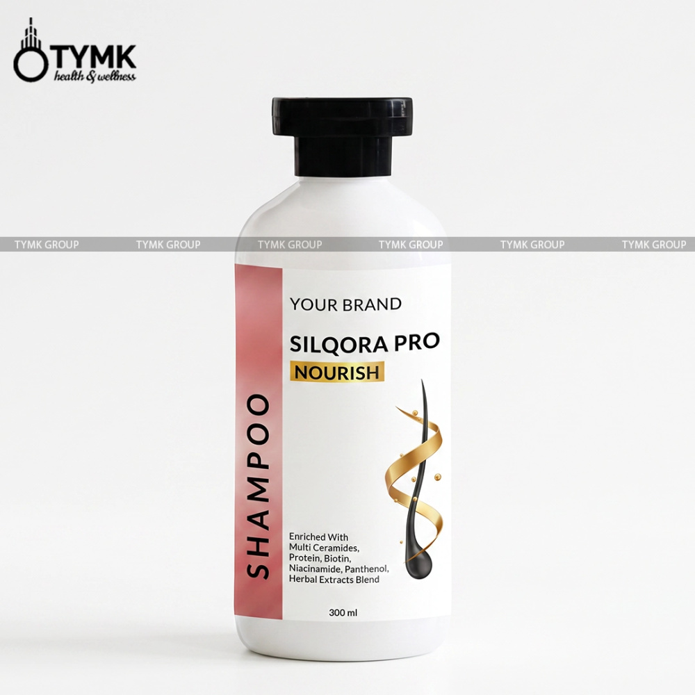Silqora Pro-Nourish Shampoo (Sulfate Free) - Enriched With Multi Ceramides, Protein, Biotin, Niacinamide, Panthenol, Herbal Extracts Blend