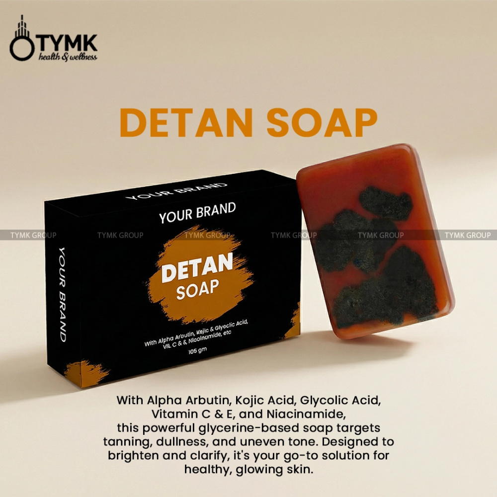 Detan Soap - Designer/ Handmade - With Alpha Arbutin, Kojic & Glycolic Acid, Vit. C & E, Niacinamide, etc (Glycerine Based)