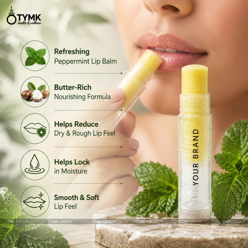 Lip balm (Peppermint) (Chapstick) - with Coco/ Shea & Kokum Butter