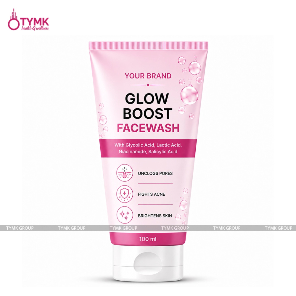 Glow Boost Facewash With Glycolic Acid, Lactic Acid, Niacinamide, Salicylic Acid