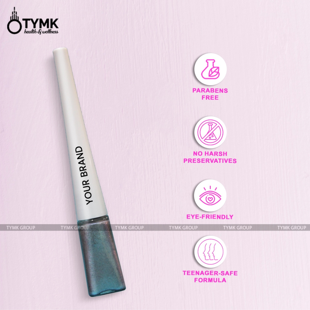 Glimmer Pop Holographic Liquid Eyeliner (Silver Pink Shade)