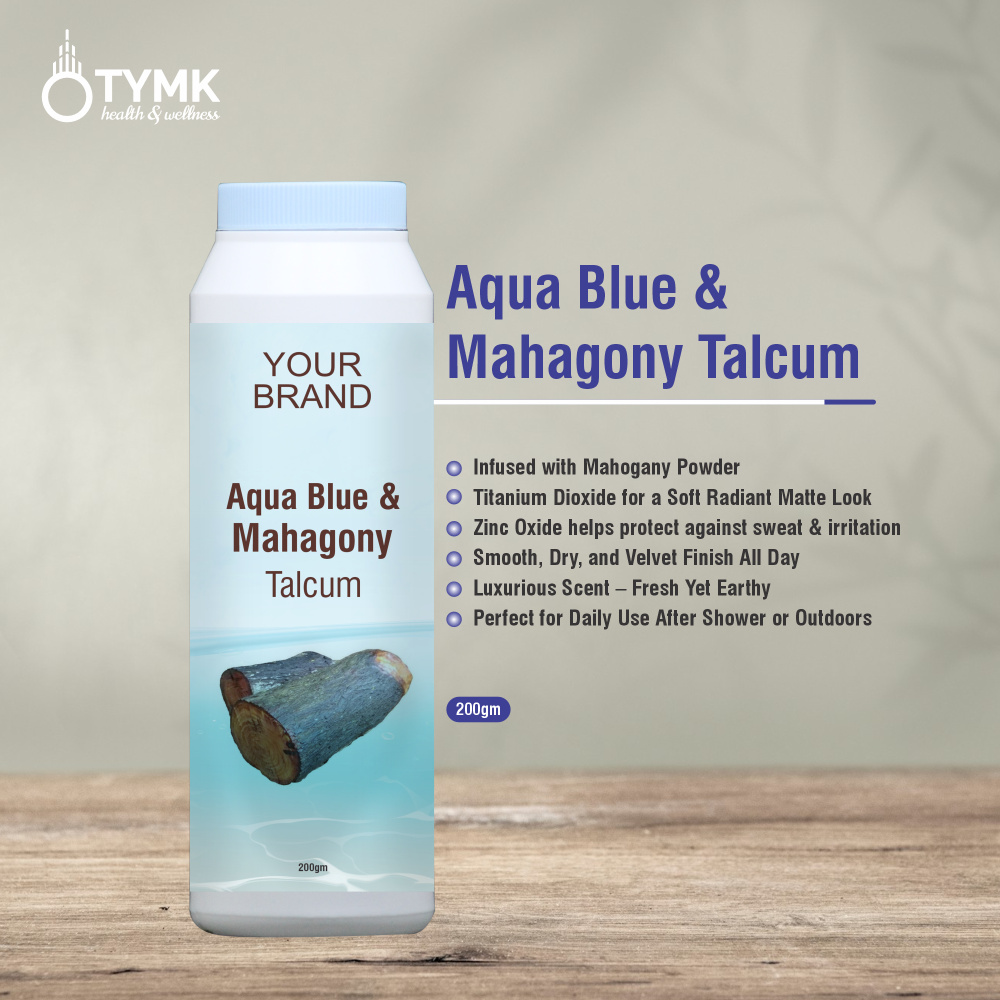 Talcum Powder ( Aqua Blue & Mahagony)