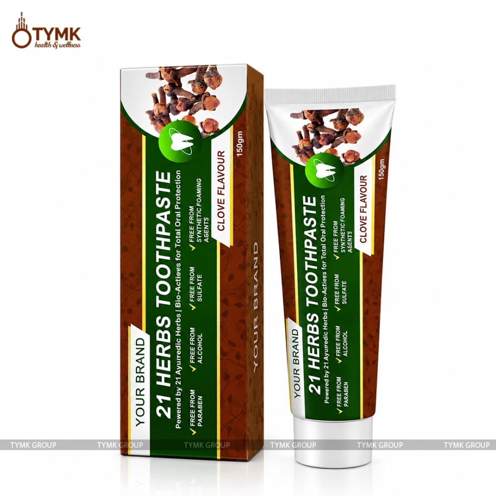 21 Herbs Toothpaste (Sulfate Free) (Clove Flavour)