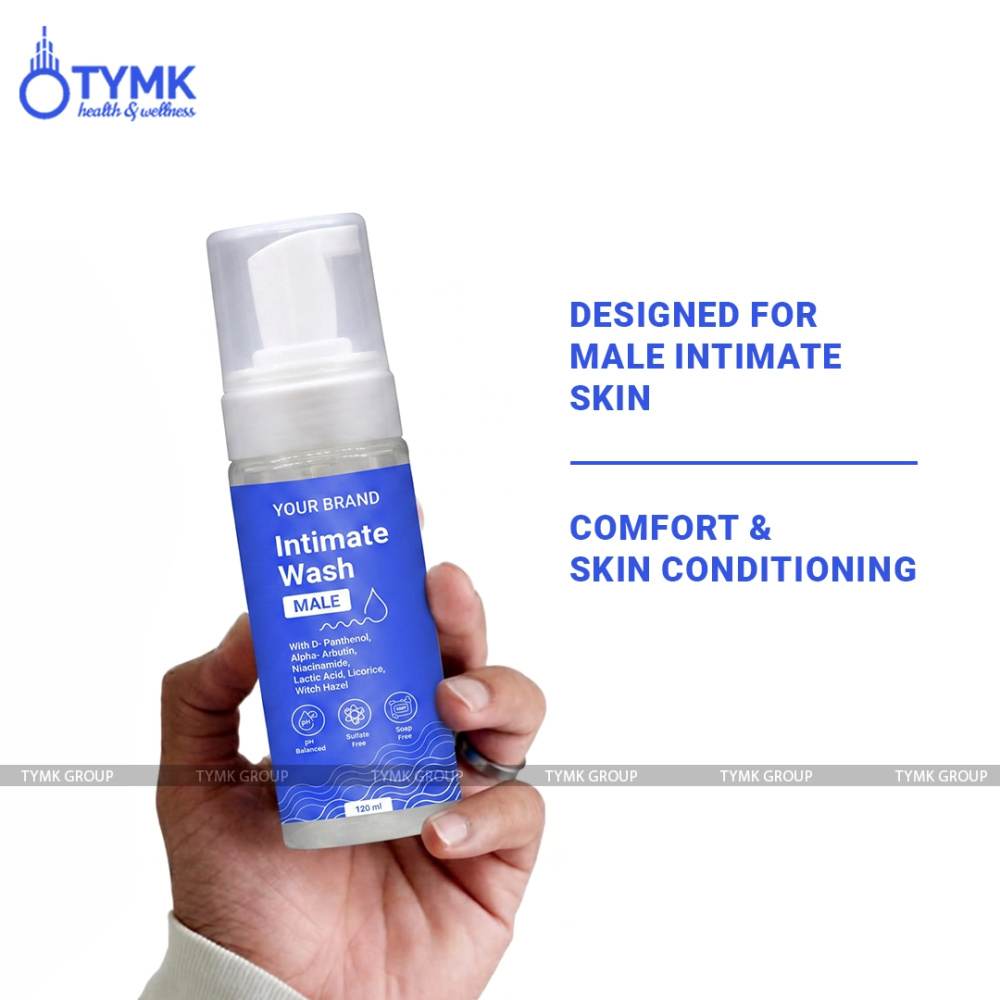 Intimate Wash - Male (Foam Pump Formula/ Sulfate Free) - with D- Panthenol, Alpha- Arbutin, Niacinamide, Lactic Acid, Licorice, Witch Hazel, etc.