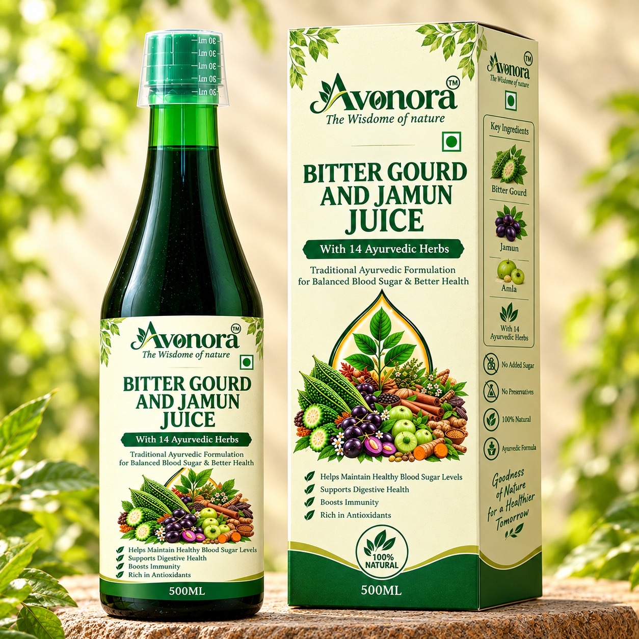 BITTER GOURD AND JAMUN JUICE