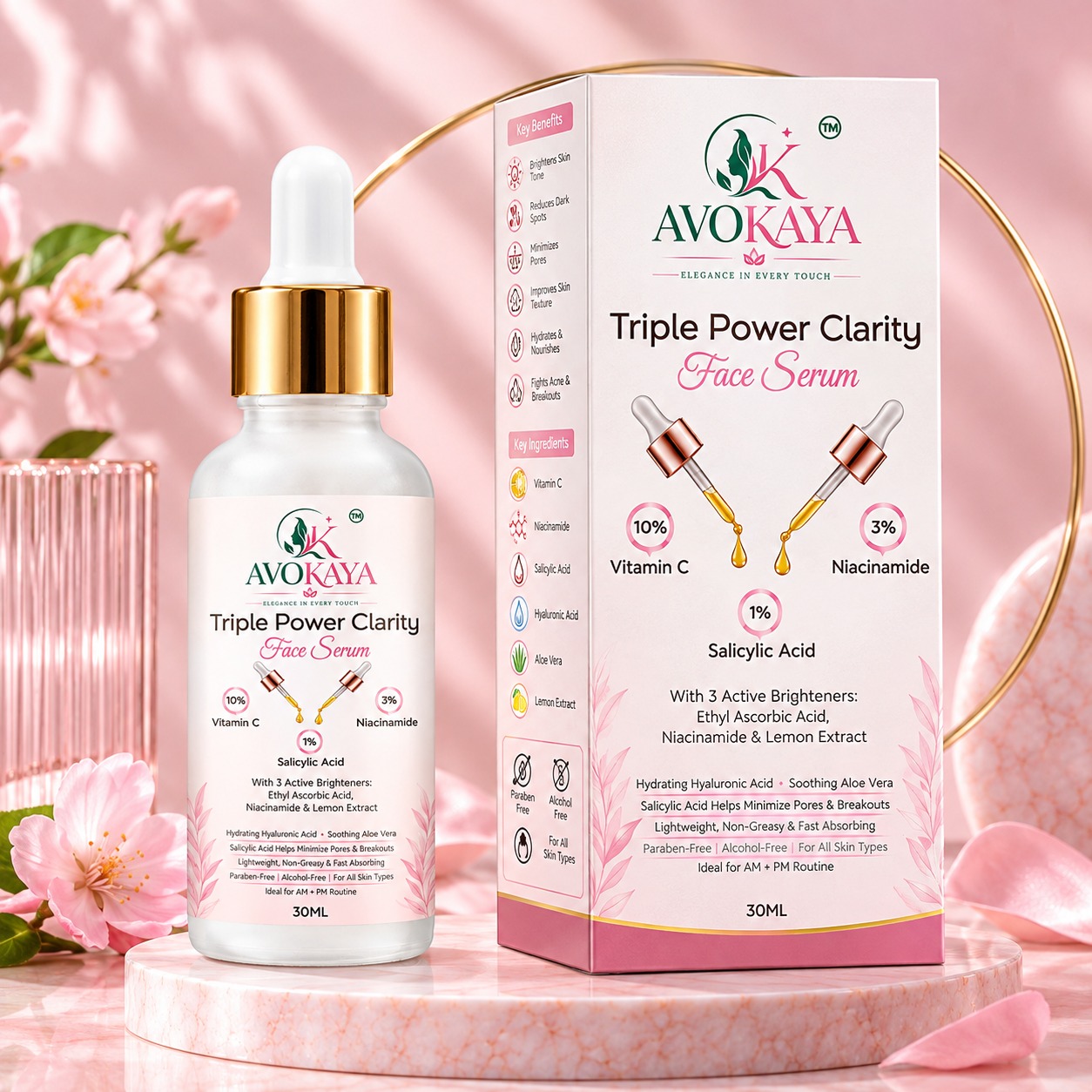 FACE SERUM With (Vitamin c, Niacinamide and Salicylic Acid