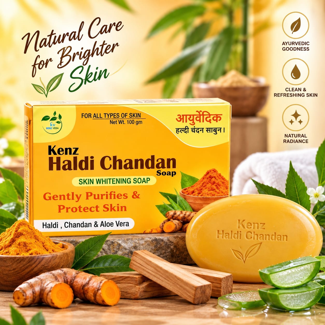 KENZZ HALDI CHANDAN SOAP