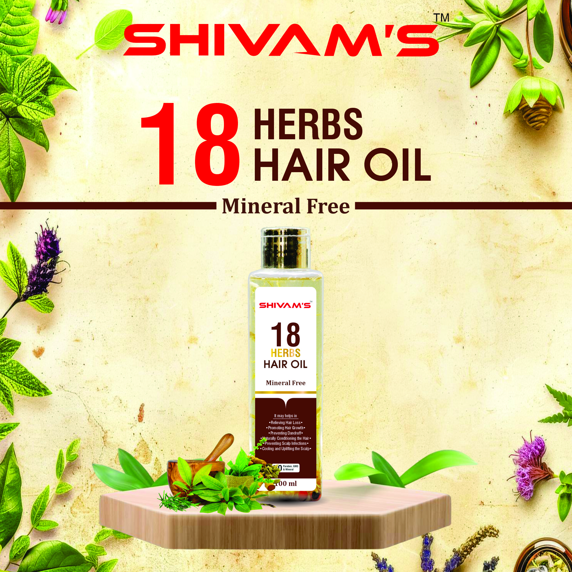 18 HERBS HAIR OIL