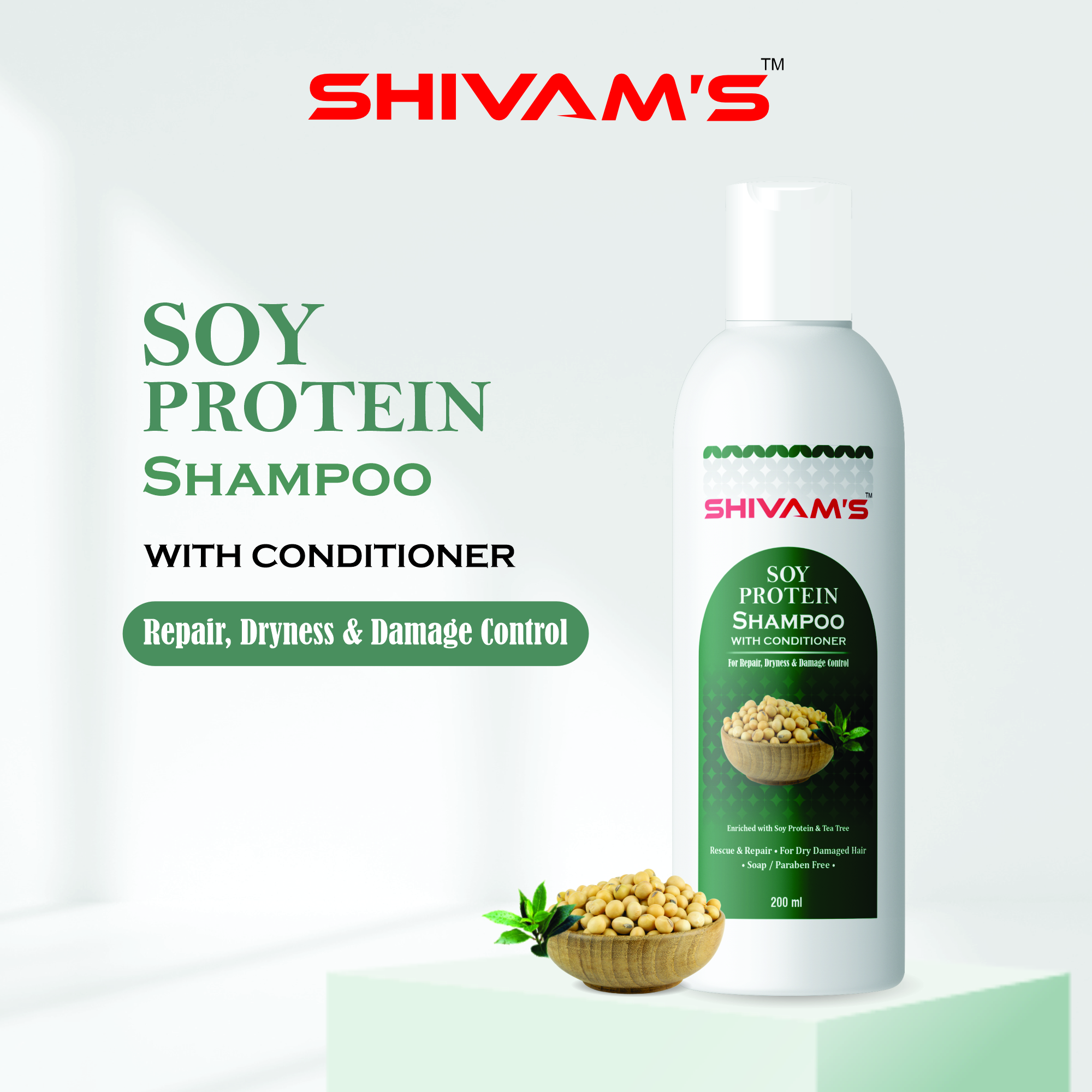 Soy-Protein Shampoo With Conditioner