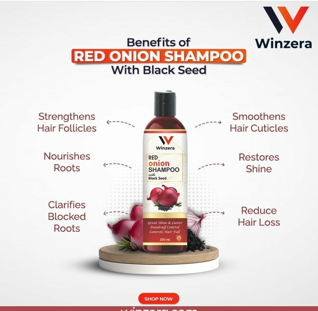 Benefits of Red Onion Hair shampoo with the Combination of black Seed